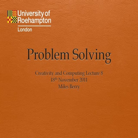 Problem Solving | PPT | Games and Puzzles | Hobbies & Interests