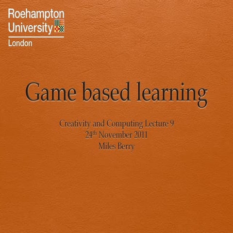 Game based learning