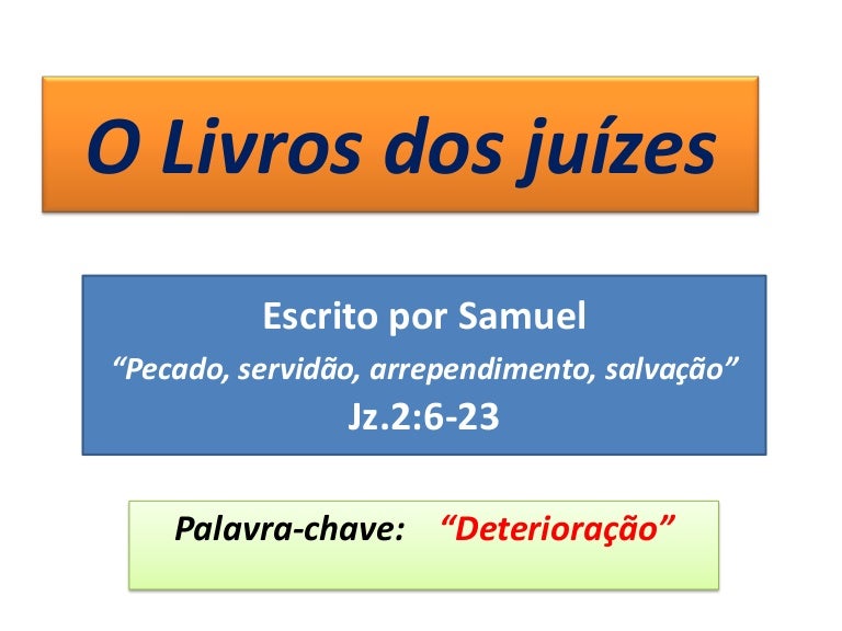 11. o livro dos juízes