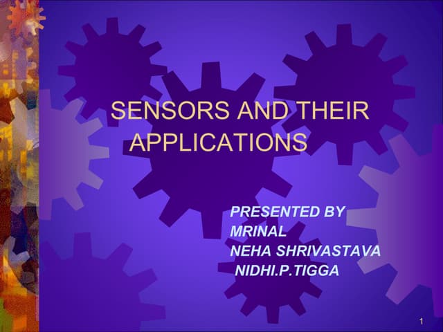 Sensors and their applications