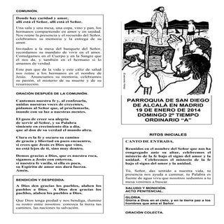 GUIÓN DE LA MISA DEL 2º DOMINGO DEL...
