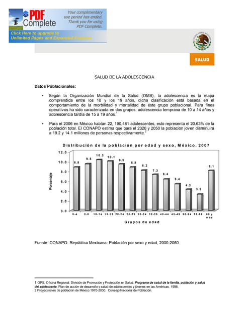 SALUD DE LA ADOLESCENCIA