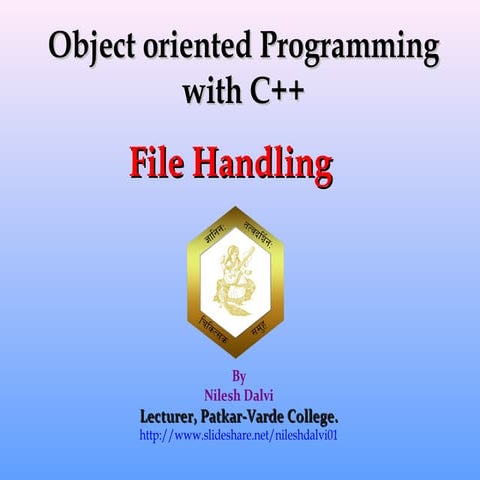 File handling | PPT