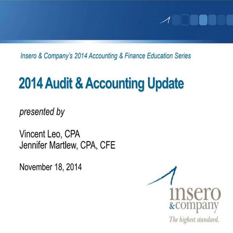 2014 Audit & Accounting Update