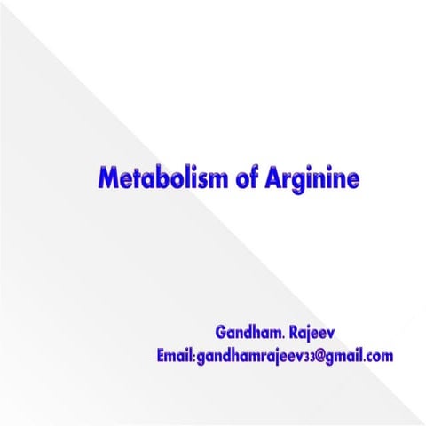 ARGININE METABOLISM