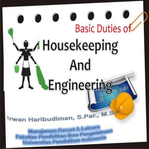 11. Man Pemeliharaan Sarana & Prasarana Resort - Basic Duties of Housekeeping...