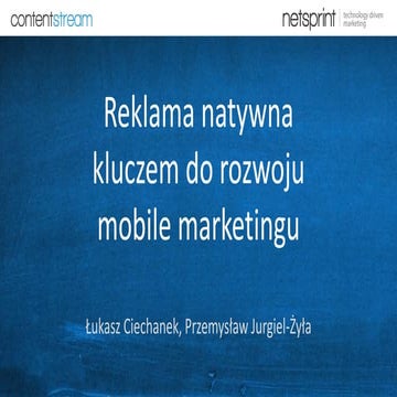 Kongres Mobilny: Łukasz Ciechanek, Przemysław Jurgiel-Żyła, Netsprint