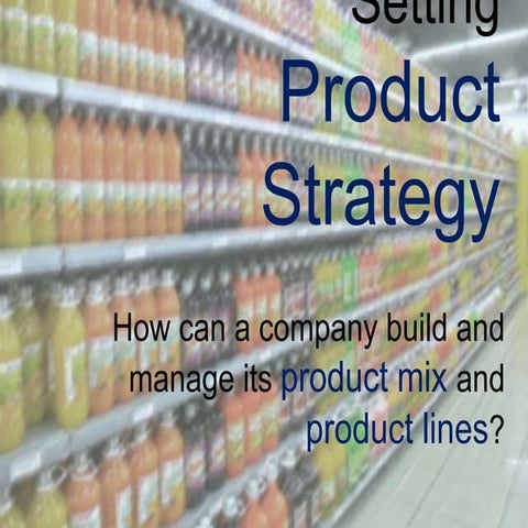 Product hierarchy and product mix | PPTX