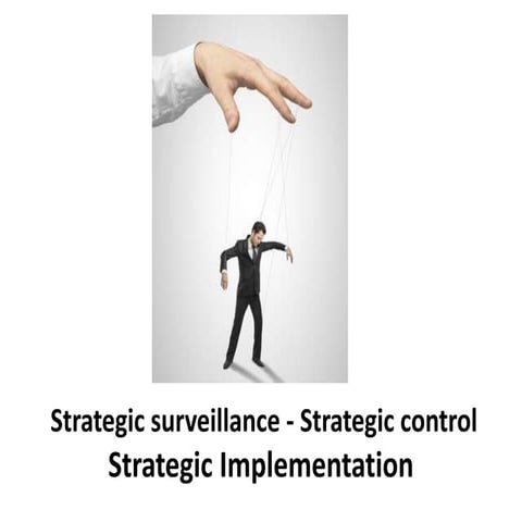 Strategic surveillance   strategic control - strategic implementation