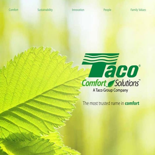 About Taco Comfort Solutions 