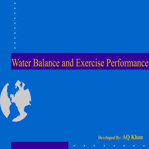 11. water balance and exercise performance