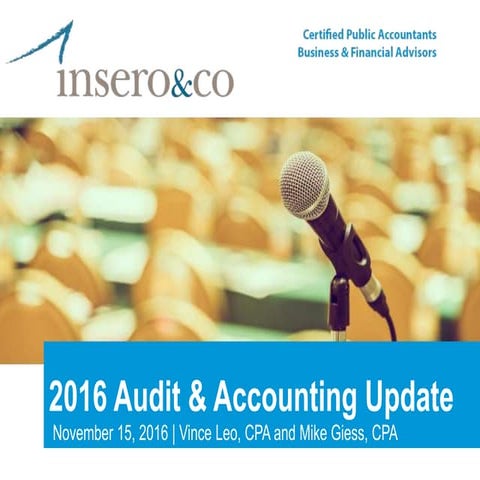 2016 Audit & Accounting Update