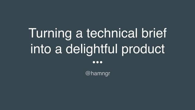 Mobile UX London Conference Talk - ...