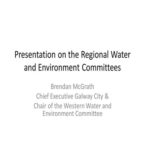 11. Regional water and environment committees - Brendan McGrath