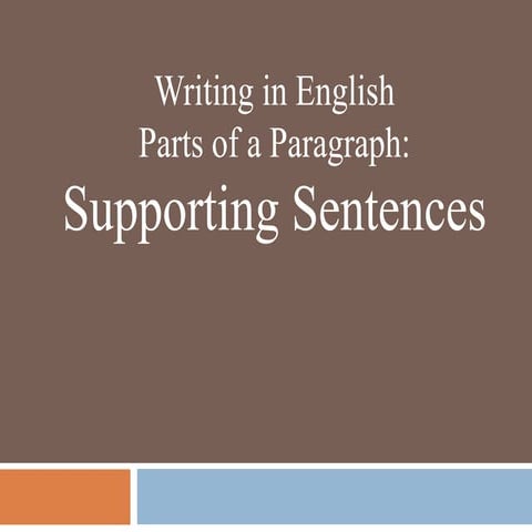 11.the supporting sentence