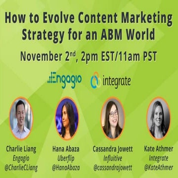 How to Evolve Content Marketing Strategy for an ABM World
