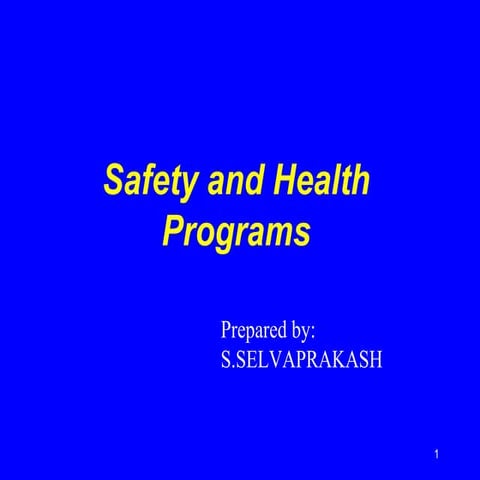 safety and health programs
