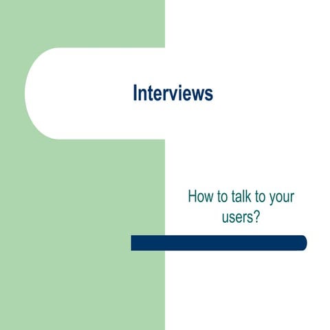 Interviews topic for all courses
