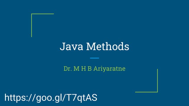 11. java methods