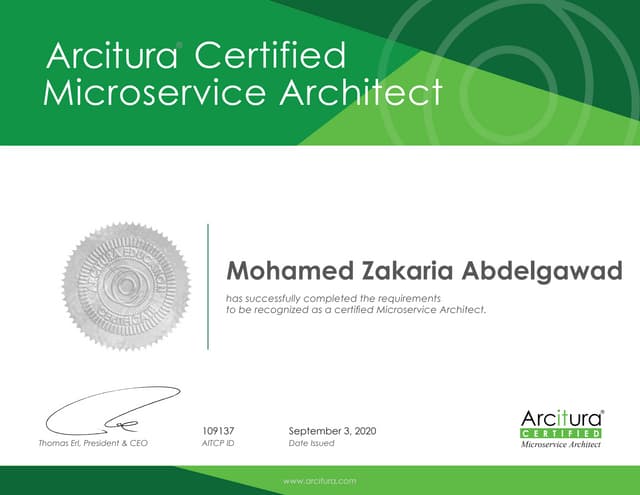 Certified Microservice Archtiect
