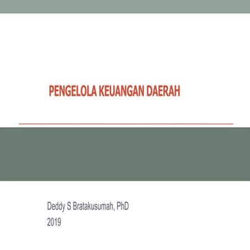 Pengelola Keuangan Daerah.(Local Finance Manager)