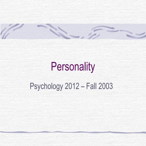Personality