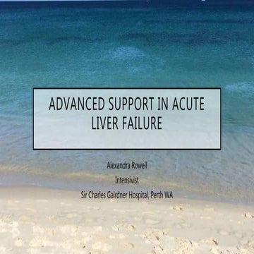 Advanced support of Acute Liver Injury