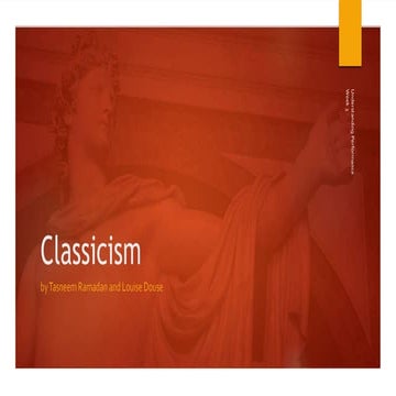 11.10.21 Understanding Performance - Classicism