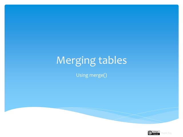 Merging tables using R 