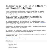 Benefits of ICT in 7 different sectors Edifyclue.pdf