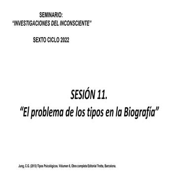 JUNG Y LOS TIPOS EN LA BIOGRAFÍA
