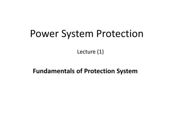 power system protection | PPTX