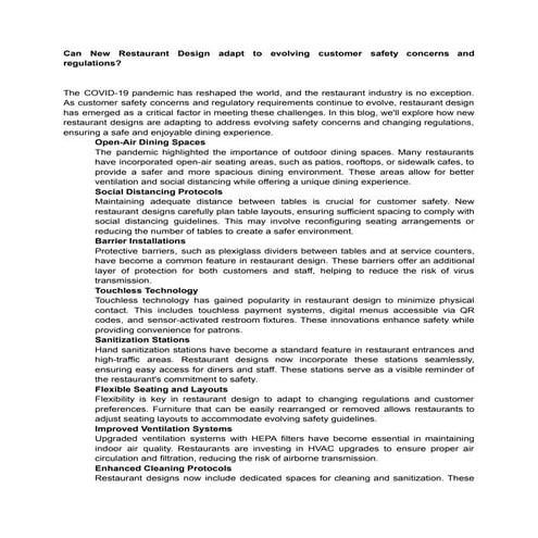 New Restaurant Design | PDF