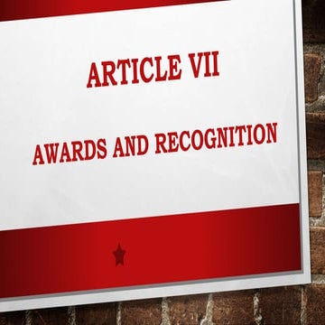 Articles XII Awards and Recognition PPT for Advisers Use
