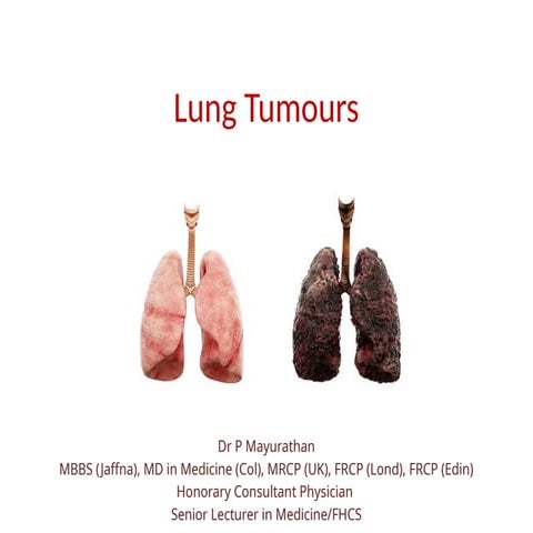Lung Tumours, classification and its pathology