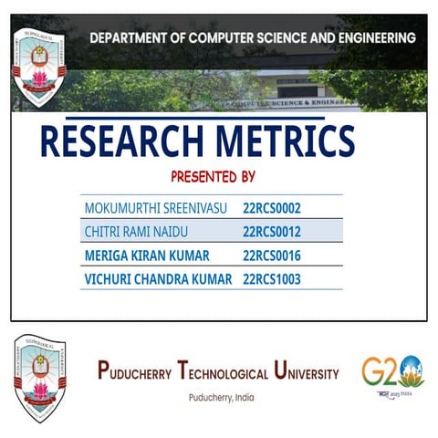 11. Research Metrics for computer science and engineering
