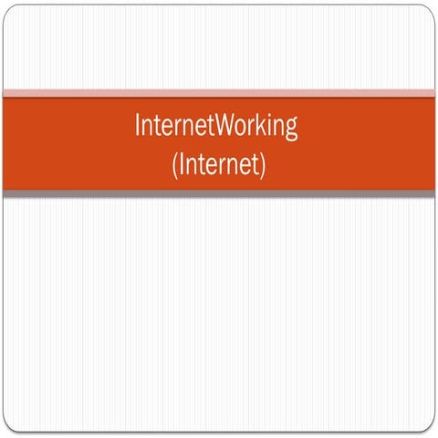 Networking refers to the architecture and protocols | PPTX