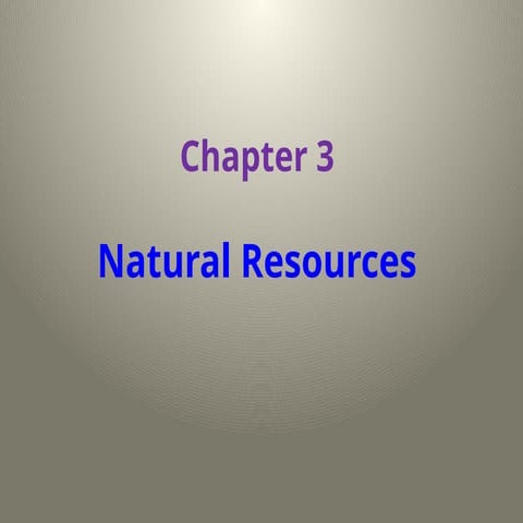 Natural resources renewable and non renewable | PPTX