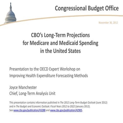 CBO’s Long-Term Projections for Medicare and Medicaid Spending in the United ...
