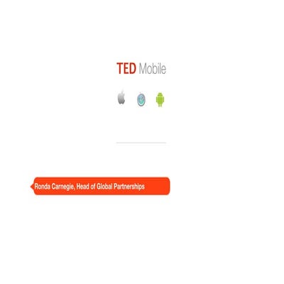 TED Global; Going Mobile