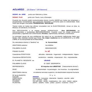 ACUARIO (21 Enero - 19 Febrero)