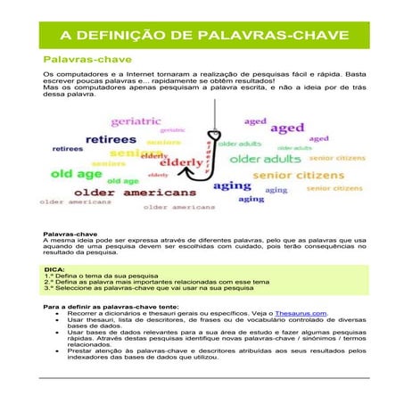 11 a definição de palavras chave | PDF