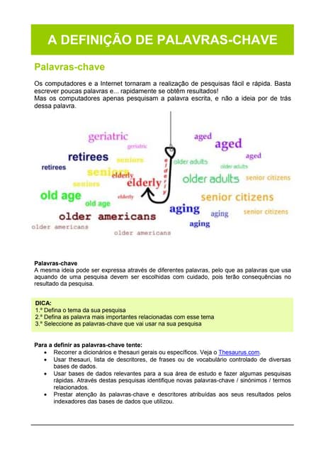 11 a definição de palavras chave | PDF