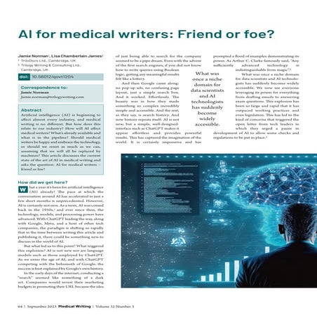 AI ML algorithms for medical writers use | PDF