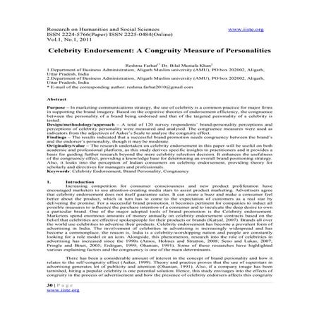 11.celebrity endorsement a congruity measure of personalities