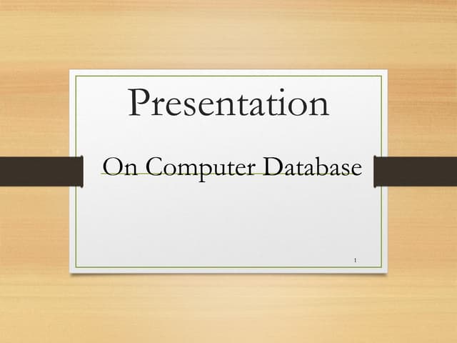  computer fund-database presentation