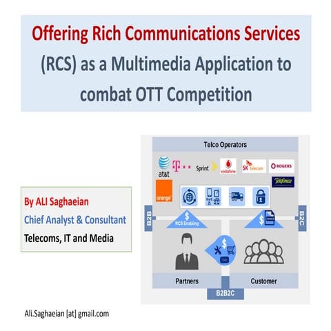 Offering Rich Communications Services (RCS) as a Multimedia Application to co...