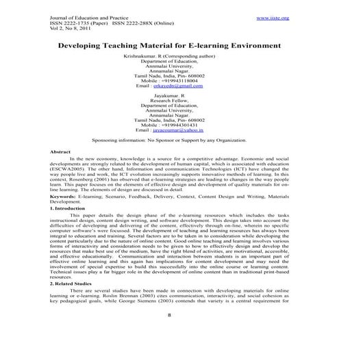 11.developing teaching material for e learning environment