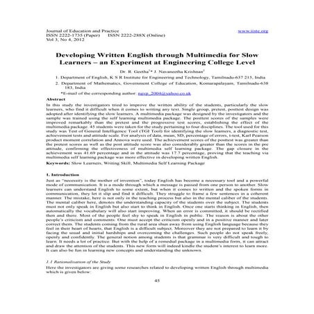 11.developing written english through multimedia for slow learners