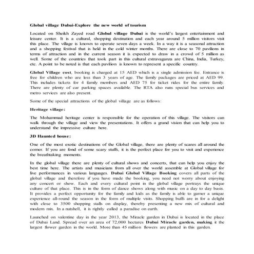 dubai global village and miracle garden